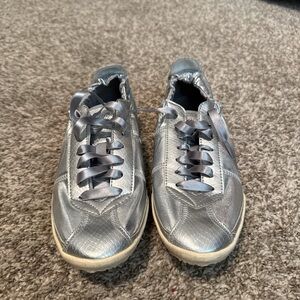 Nike Silver Sneakers with Ribbon Laces